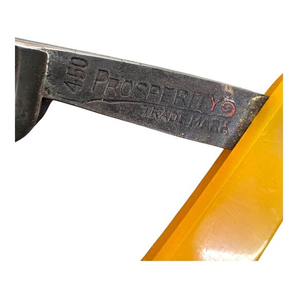 VINTAGE E. MORRIS MFG PROSPERITY 450 Straight Edge Razor 6/8" With Box RARE - Picture 4 of 7